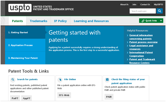 美國專利局網(wǎng)站